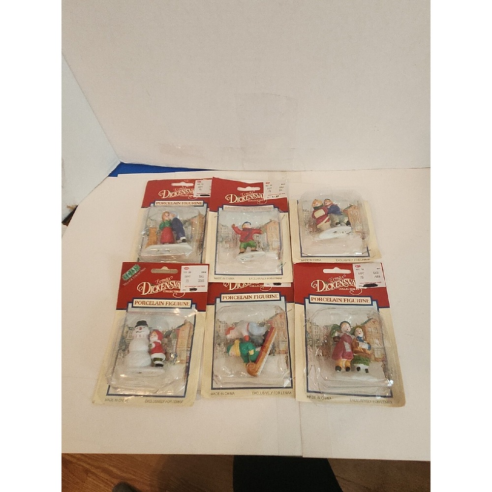 Mixed Lot of 6‎ Porcelain Figures Lemax Dickensvale And Noma New